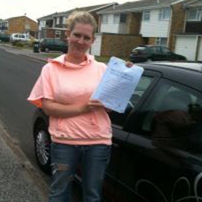 Image of Chandra Thompson with pass certificate - Revolution Driving School