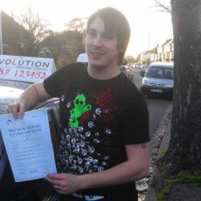 Image of Chris Philpot with pass certificate - Revolution Driving School