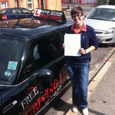 Image of Hannah Scholes with pass certificate - Revolution Driving School