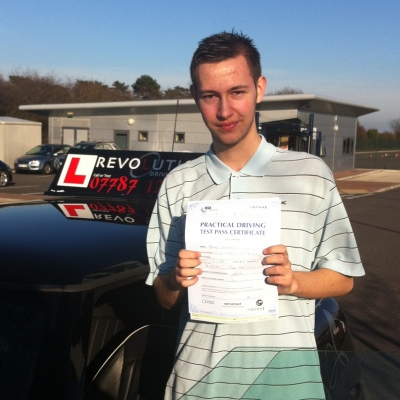 Image of Harry Ashton with pass certificate - Revolution Driving School