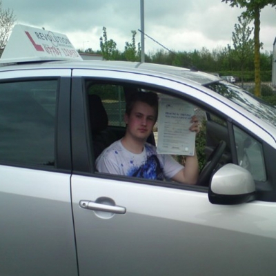 Image of James Davies with pass certificate - Revolution Driving School