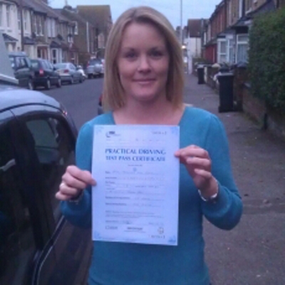 Image of Jenny Owen with pass certificate - Revolution Driving School