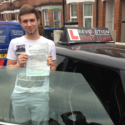 Image of Kenny Palmer with pass certificate - Revolution Driving School