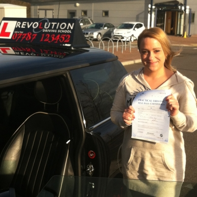 Image of Maria Still with pass certificate - Revolution Driving School