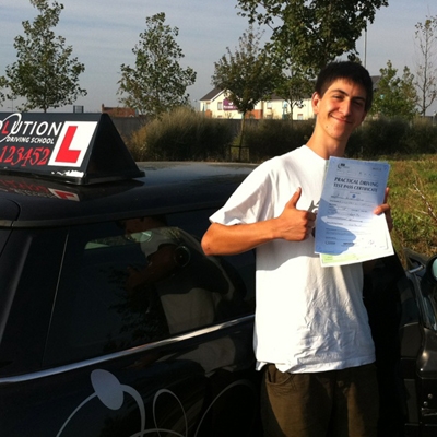 Image of Matt Edgar with pass certificate - Revolution Driving School