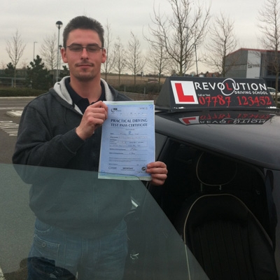 Image of Michael Hayes with pass certificate - Revolution Driving School