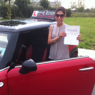 Image of Miriam Ashford with pass certificate - Revolution Driving School