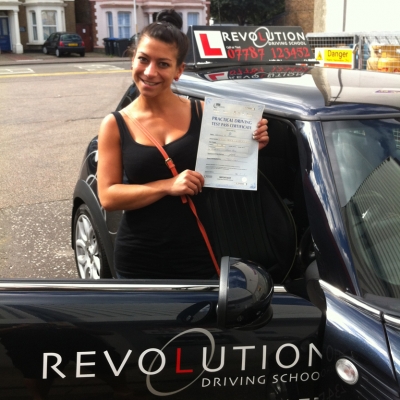 Image of Natalie Harrison with pass certificate - Revolution Driving School