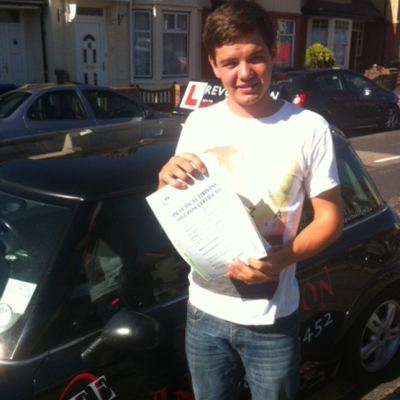 Image of Ollie Morris with pass certificate - Revolution Driving School