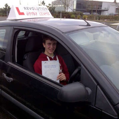 Image of Robert Evans with pass certificate - Revolution Driving School