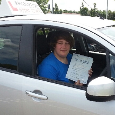 Image of Sam Graham with pass certificate - Revolution Driving School