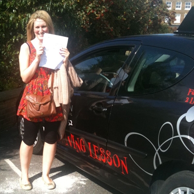 Image of Sam Krimgoltz with pass certificate - Revolution Driving School