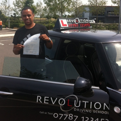 Image of Steven Martin with pass certificate - Revolution Driving School
