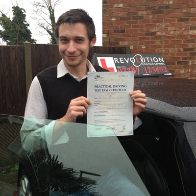 Image of Tim Stallard with pass certificate - Revolution Driving School